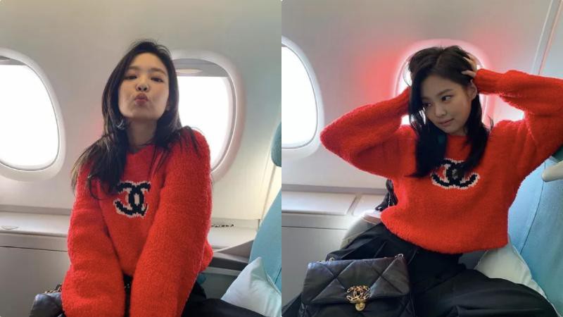 韩网热传JENNIE的一组照片，标题为「认真工作的Samsung Galaxy模特」