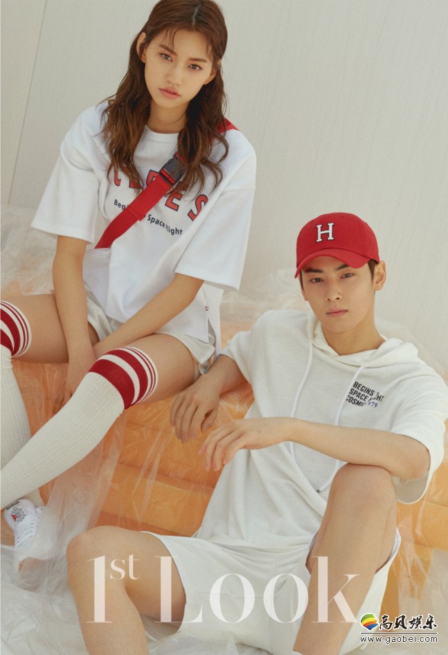 ASTRO成员车银优与Weki Meki成员金度延携手拍摄运动装主题杂志写真