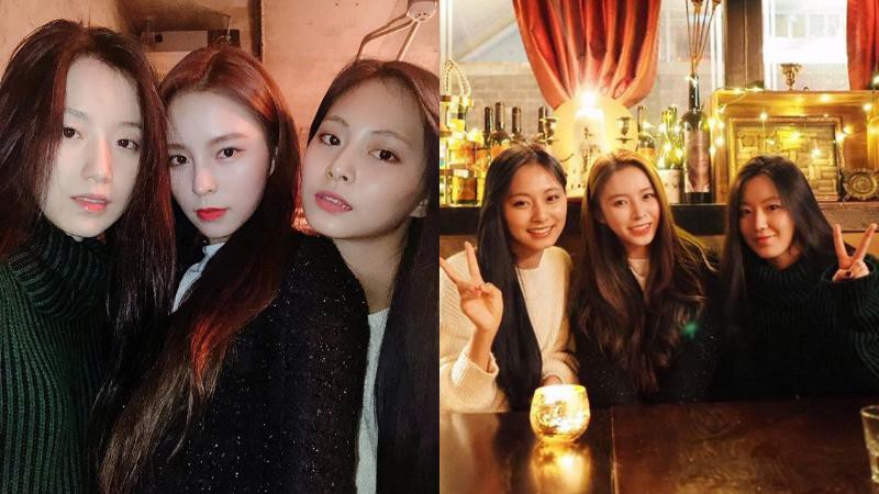 CLC成员Elkie生日之际，晒出和同行好友TWICE子瑜、(G)I-DLE舒华聚会照