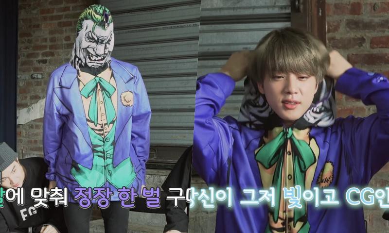 防弹少年团Jin入Joker的坑有多深！印著Joker脸的帽子把脸盖了个严严实实