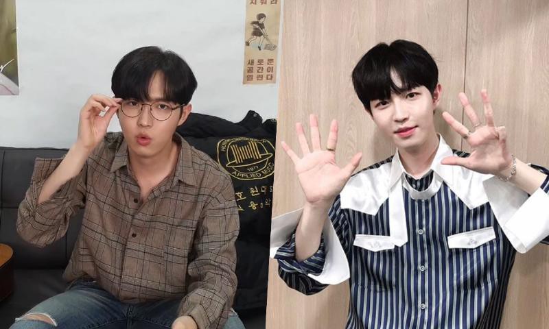 金在奂V LIVE直播穿着格子衬衫牛仔裤,搭配了一副细边框眼镜,十分乖巧 金在奂V LIVE直播穿着格子衬衫牛仔裤,搭配了一副细边框眼镜,十分乖巧