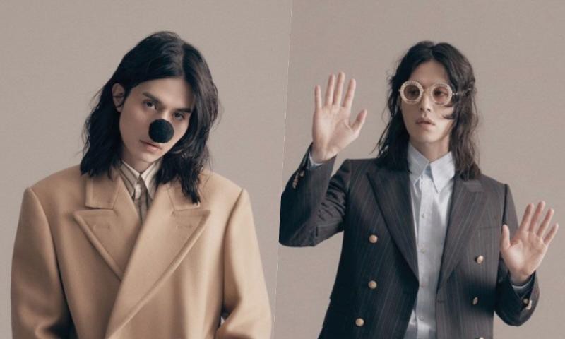 时尚杂志《GQ》公开李栋旭拍摄写真，米奇鼻子离奇造型！树脂圆框眼镜