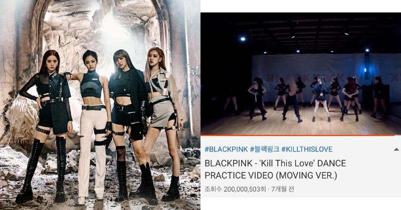 舞蹈练习片观看次数破亿已属罕见，BLACKPINK「破两亿」舞蹈练习影片
