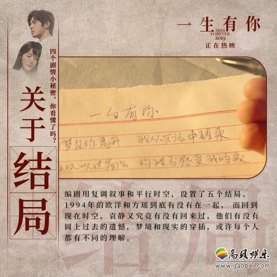 《一生有你》发布来自徐娇录制的番外视频！她以方瑶口吻为观众送上惊喜