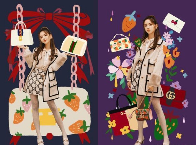 火箭少女101成员杨超越微博晒出一组自己美照，对镜耍酷仍娇俏似小公主