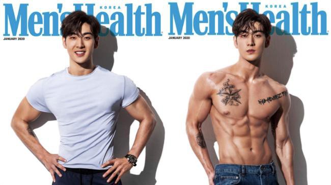 NU'EST白虎肌肉很完美，最近登上杂志大展健硕肌肉线条，那叫一个迷人