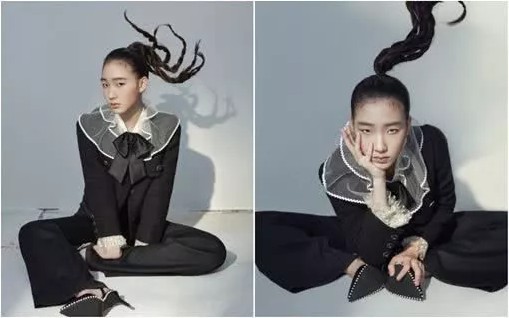 小S大女儿许曦文时尚广告大片曝光，黑白色系服装把高级脸衬托得刚刚好