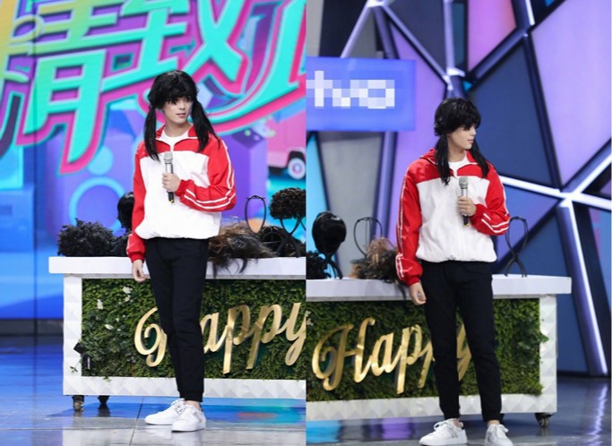 吴磊晒出《快乐大本营》剧照，透露“吴美丽”将客串出演！真是清纯可爱