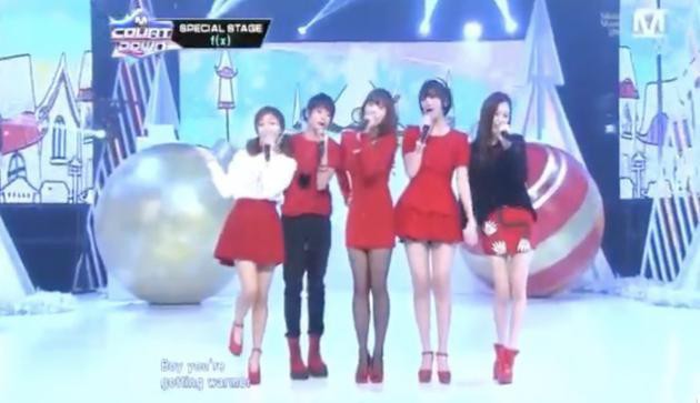 韩国女子组合f(x)成员Amber(刘逸云)分享了早年f(x)演唱《1，2，3》视频