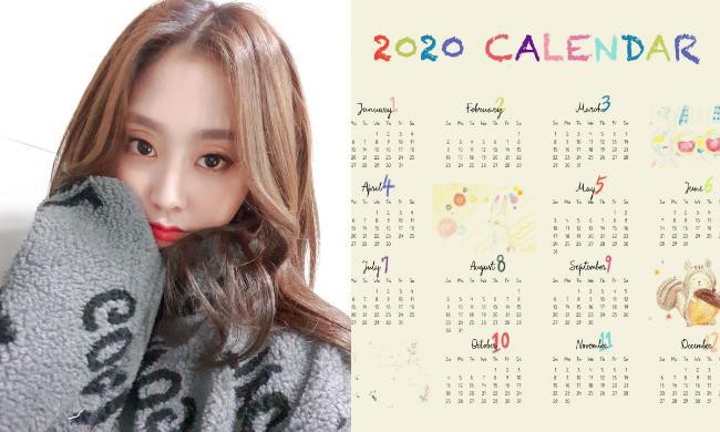 今年公司没有推出年历周边商品，徐智秀亲手为粉丝画了一款，真是太暖心