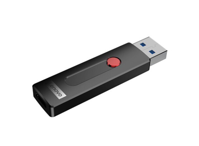 联想推出新款的金属固态U盘L7C，采用铝合金机身设计，USB-A/C双接口