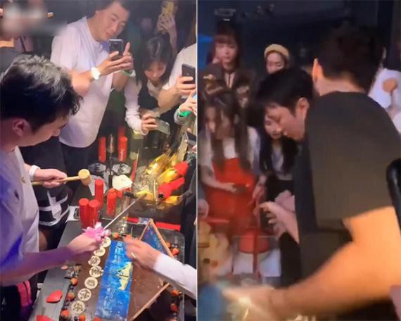 王思聪32岁生日！众人为其庆生场面热闹，王思聪不断低头玩手机业务繁忙