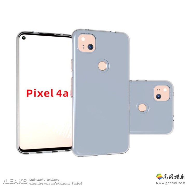 Slashleaks网站爆料谷歌Pixel 4a智能手机带壳渲染图，强行方形开孔设计