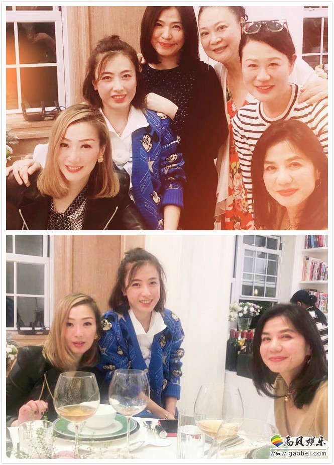 郑秀文晒出与钟楚红，甘比聚会合照图，几位不老女神微醺脸泛红状态超好