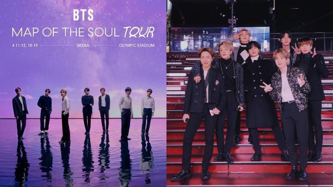 BTS防弹少年团《MAP OF THE SOUL TOUR》巡演海报、首轮行程表公开