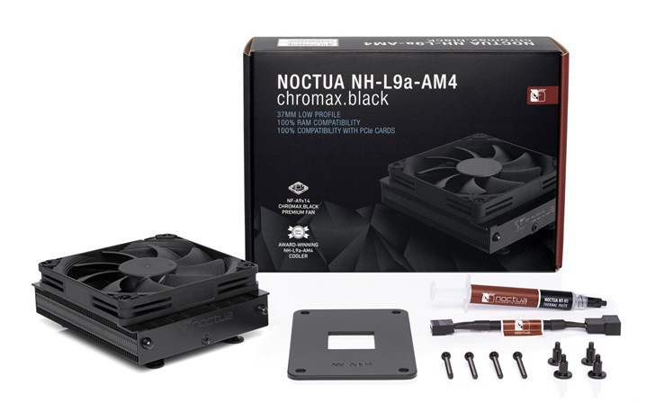 根据报道，猫头鹰经典ITX散热器NH-L9a-AM4推出全黑版，售价为50美元