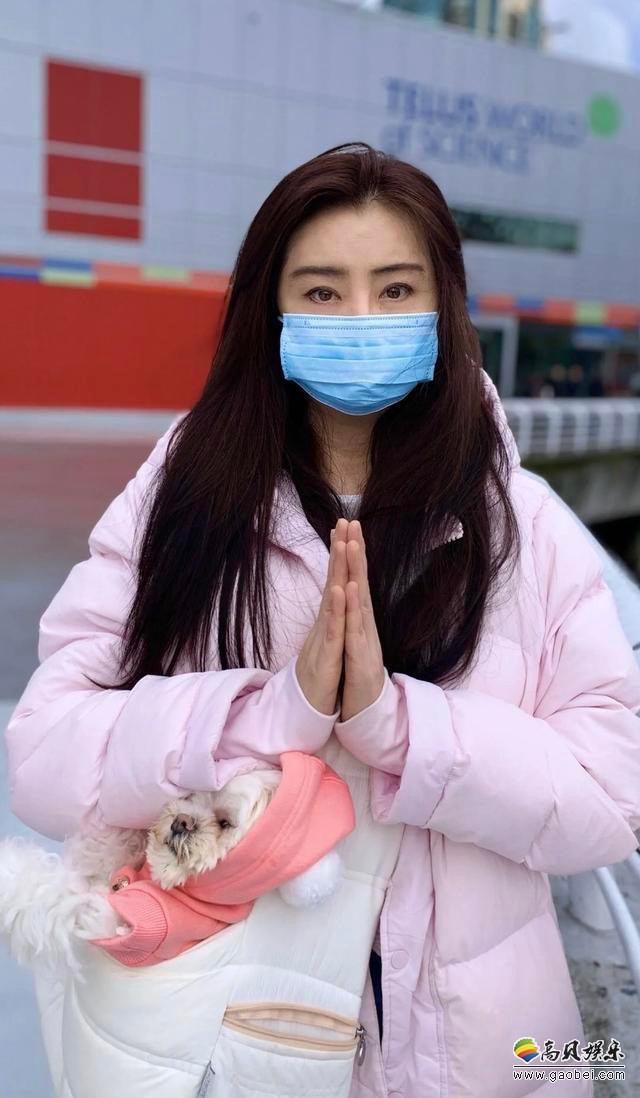 王祖贤53岁生日在社交平台分享新照片，抱狗狗出镜状态好！号召大家吃素