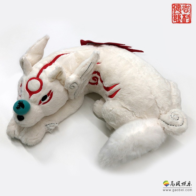 官方商店开启《大神》“天照”抱枕再版预售，抱枕毛绒质感，可爱感十足