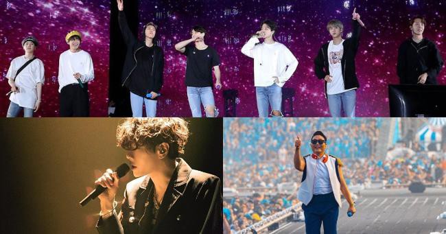 韩国规模最大公演售票网站公布2019年演唱会类别票房收入金额人气排行榜