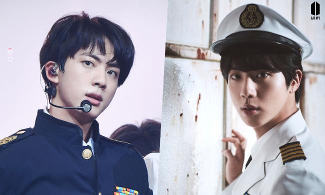 韩国网友分享防弹少年团成员Jin穿著制服照片！穿制服的Jin真是帅到不行