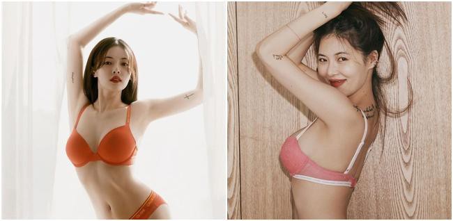 泫雅在自己IG公开了某知名品牌内衣拍摄的性感画报，可说是最大尺度露出
