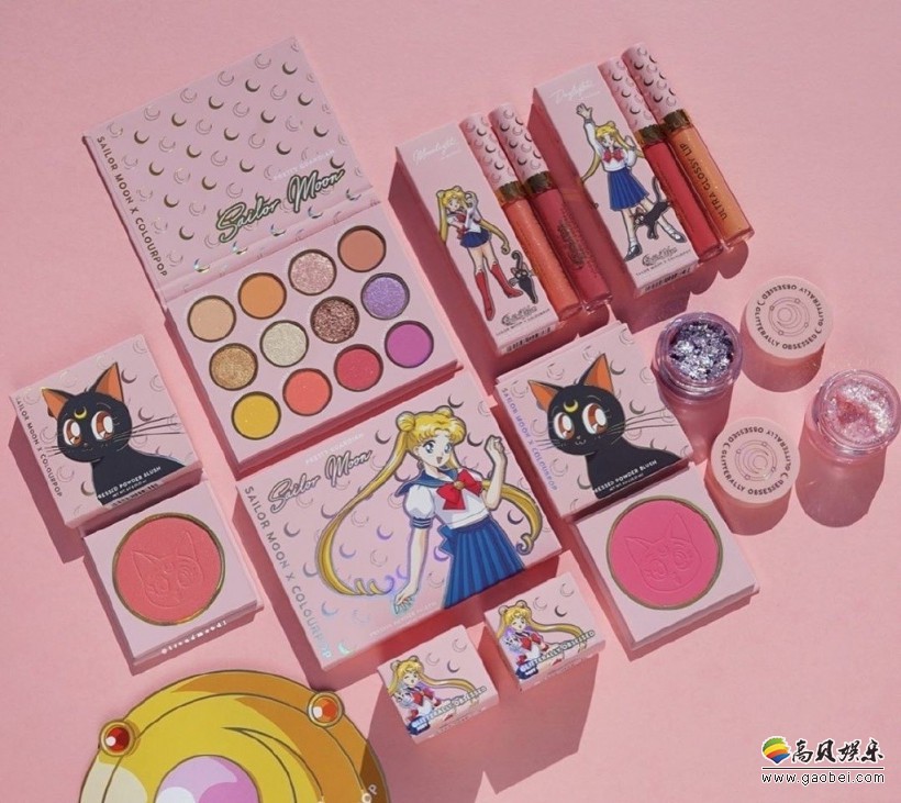 《美少女战士》和知名美妆品牌Colourpop联动推出全新的月野兔主题美妆