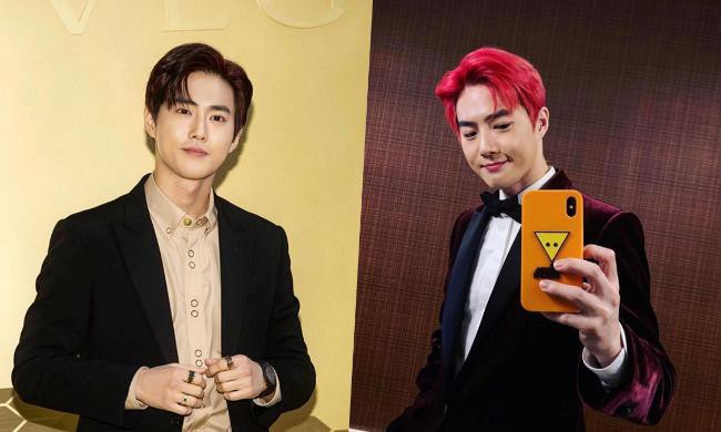 粉丝在首尔大学路偶遇SUHO，一开始还不敢确定，想不到SUHO主动搭话