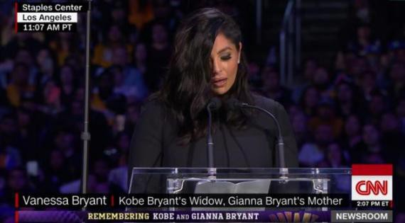 科比追悼会在斯台普斯中心举行!科比妻子瓦妮莎发言缅怀科比和女儿Gigi 科比追悼会在斯台普斯中心举行!科比妻子瓦妮莎发言缅怀科比和女儿Gigi