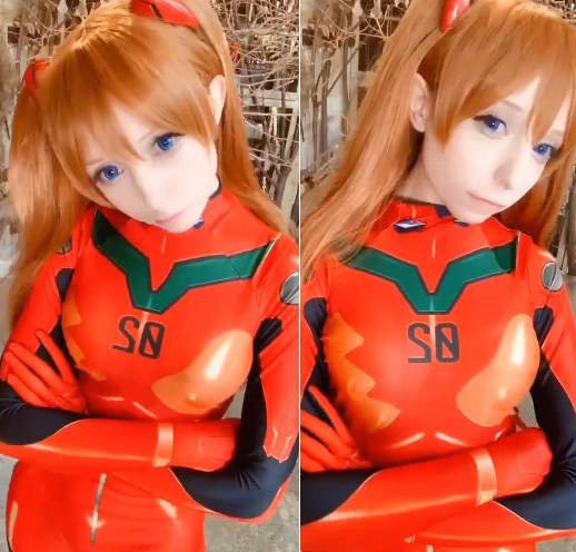 美国coser诠释EVA明日香！金色双马尾＋完美eva服装，一双水汪汪蓝眼睛