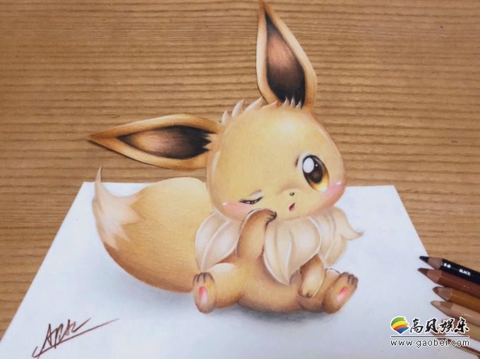 推特大触画师展示绘制3D立体祢豆子画作，效果栩栩如生！逼真度堪比手办