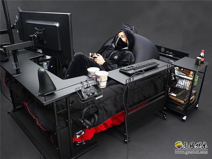 日本家具设计公司Bauhutte推出一套Gaming Bed电竞床！由八个产品组成