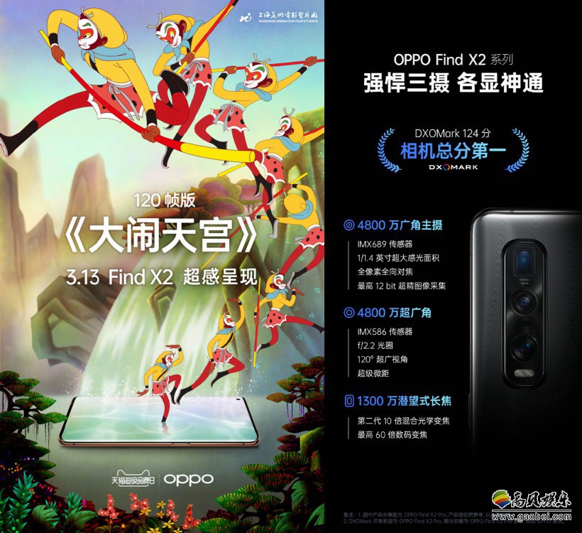 OPPO与上海美术电影制片厂合作：推出120帧版《大闹天宫》3月13日上线