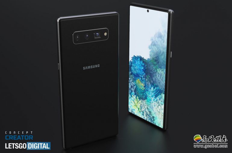 外媒制作三星Galaxy Note 20渲染图！沿袭前代正面设计，较为方正的外形