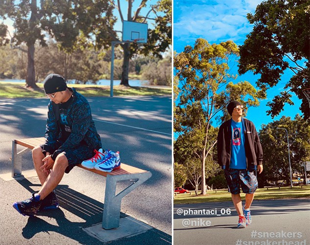 周杰伦社交网站晒出打篮球帅照，周董戴墨镜秀上篮技巧！还不忘配文自侃
