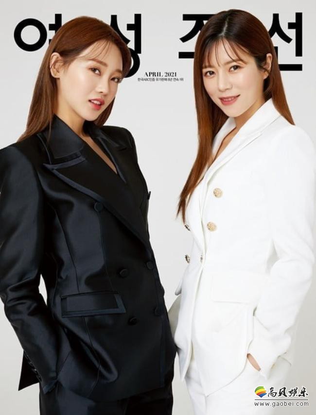 梁智恩、洪智尹为某女性杂志一起拍摄写真照，两位韩式气质美女共同出镜